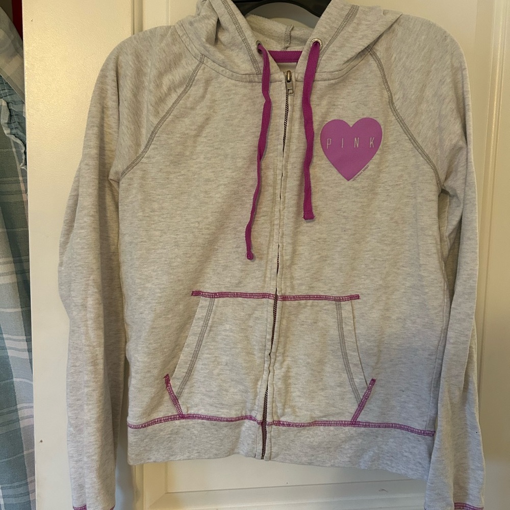 Victoria secret pink full zip hoodie small
